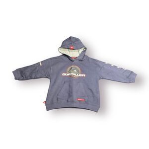 Quiksilver Hoodie Size 2T Navy‎ Blue Retro Hoodie with Logo Skater Y2K